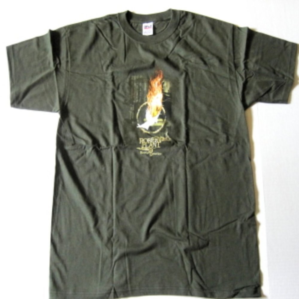 Robert Plant Freedom Fire Olive T-shirt (L)